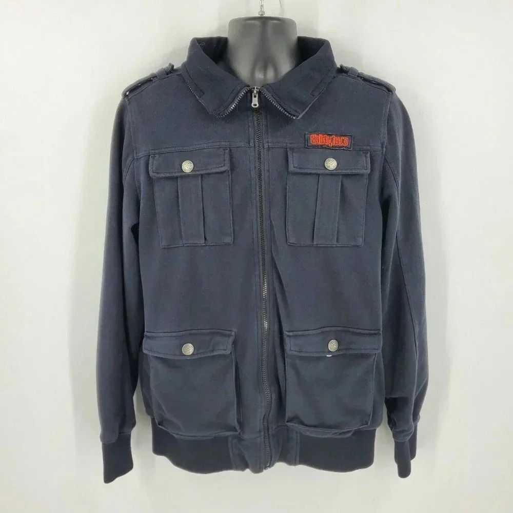ThirtyTwo Men's JP Walker Full‎ Zip Cotton Knit 4 Pocket Jacket Black Size Small